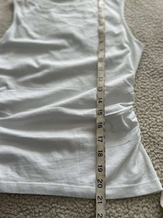 Madewell 100% Cotton Side Cinched Boat Neck Tank in White Size XXS - Picture 8 of 10